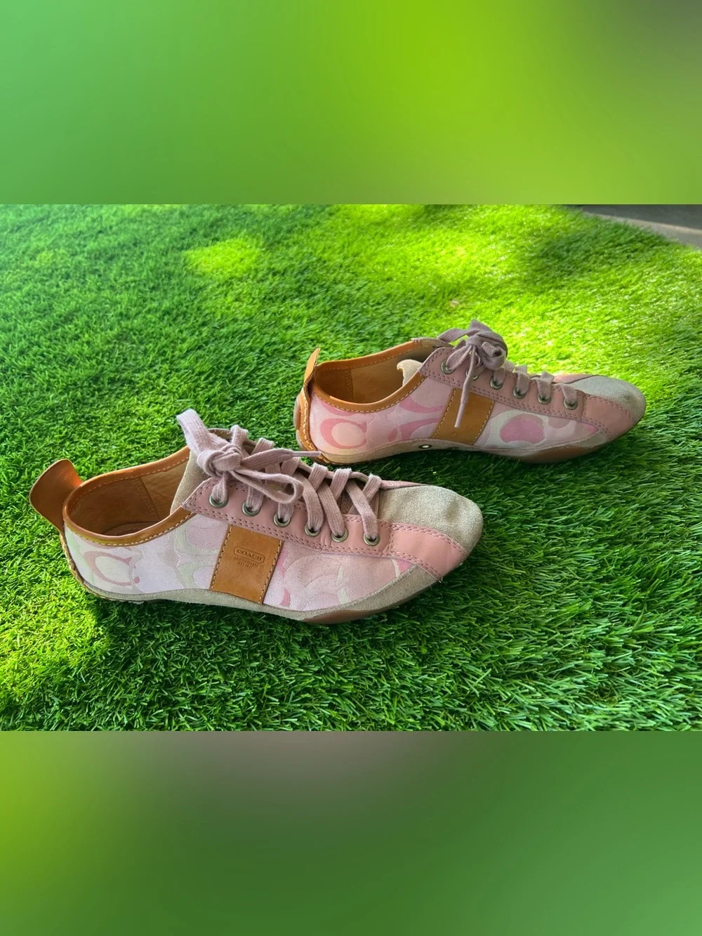Pink coach shoes